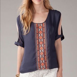 Francesca’s Open-Shoulder Blouse